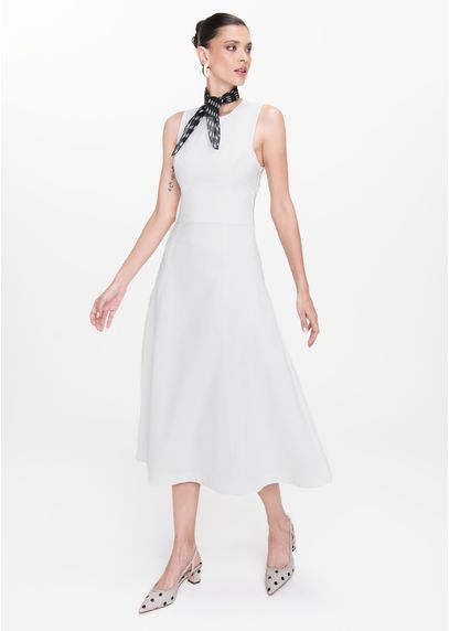 Vestido-Midi-em-Sarja-Estruturada-Trancado-nas-Costas-Guisela-OFF-WHITE-008-05412-P