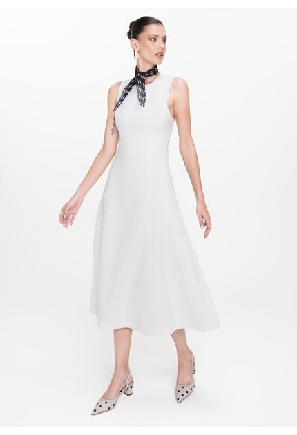 Vestido-Midi-em-Sarja-Estruturada-Trancado-nas-Costas-Guisela-OFF-WHITE-008-05412-P