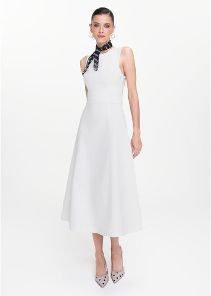 Vestido-Midi-em-Sarja-Estruturada-Trancado-nas-Costas-Guisela-OFF-WHITE-008-05412-P