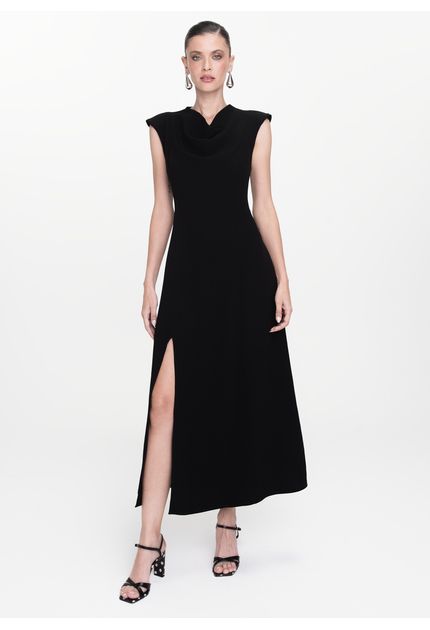 Vestido-Maxi-Midi-em-Alfaiataria-com-Decote-Degade-Adele-PRETO-002-05458-PP
