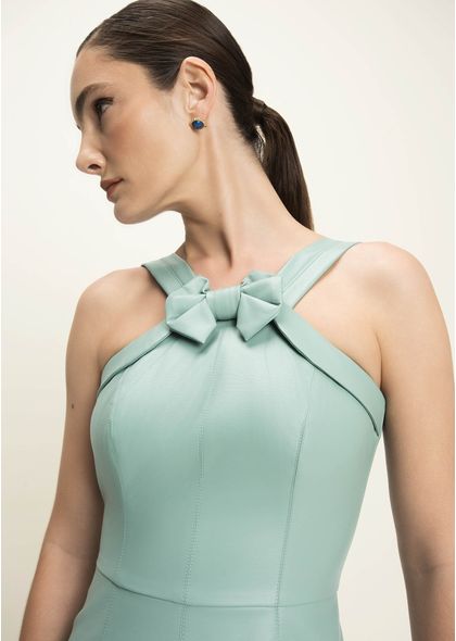 Vestido-Curto-em-Poliuretano-Frente-Unica-com-Laco-Joyane-AZUL-009-05393-PP