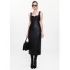 Vestido-Midi-em-Poliuretano-Reto-com-Lacos-Veridiana-PRETO-002-05445-PP