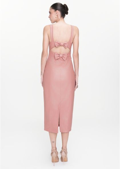 Vestido-Midi-em-Poliuretano-Reto-com-Lacos-Veridiana-ROSA-010-05445-PP