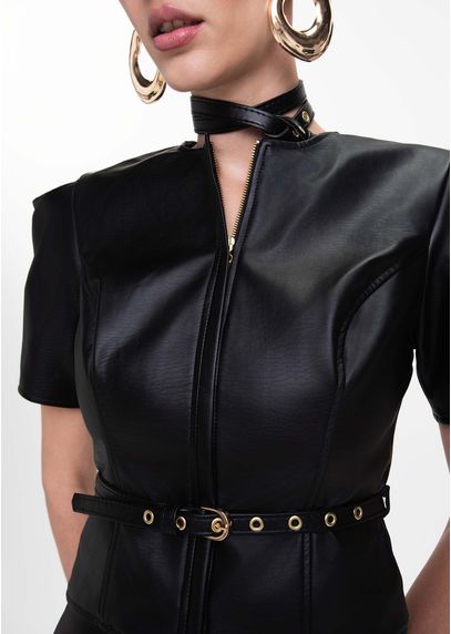 Blusa-em-Poliuretano-com-Ziper-e-Cinto-Veridiana-PRETO-002-05432-PP