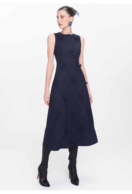 Vestido-Midi-em-Sarja-Estruturada-com-Lacos-Bordados-Mizaela-MARINHO-036-05446-PP