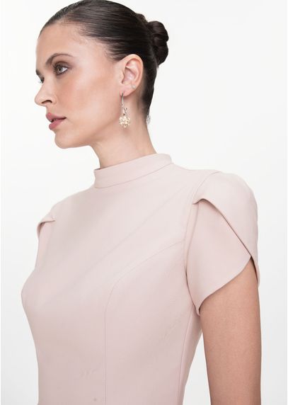 Vestido-Midi-em-Sarja-Estruturada-com-Mangas-Tulipa-Mizaela-NUDE-016-05443-PP