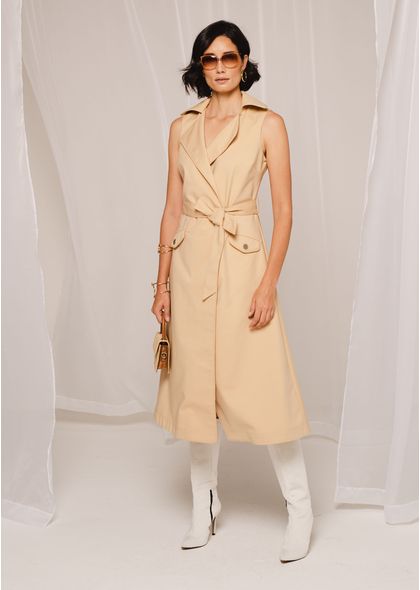 Vestido-Midi-Envelope-em-Sarja-Estruturada-com-Faixa-Martina-BEGE-003-04964-G