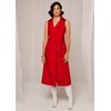 Vestido-Midi-Envelope-em-Sarja-Estruturada-com-Faixa-Martina-VERMELHO-013-04964-PP