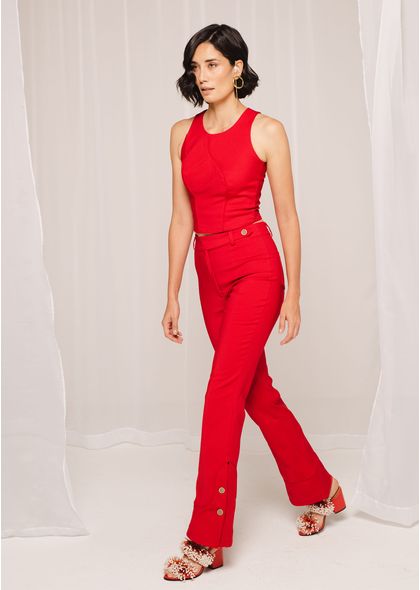 Calca-Semi-Flare-em-Sarja-Estruturada-Martina-VERMELHO-013-04966-P