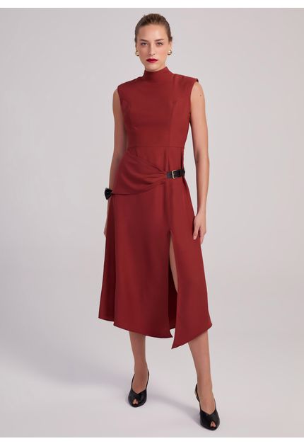 Vestido-Midi-em-Alfaiataria-Assimetrico-com-Fenda-Cyrena-MARROM-015-05287-PP