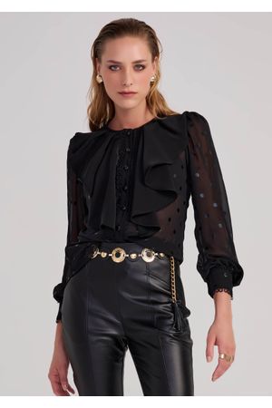 Camisa-em-Chiffon-com-Mangas-Bufantes-e-Renda-Allina-PRETO-002-05195-PP