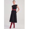 Vestido-Midi-em-Sarja-Estruturada-com-Mangas-Tamoyo-PRETO-002-05447-P
