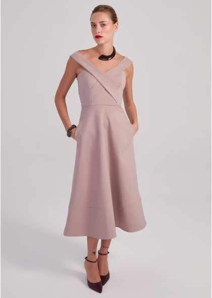 Vestido-Midi-em-Sarja-Estruturada-Transpassado-Yumi-CINZA-025-05455-PP