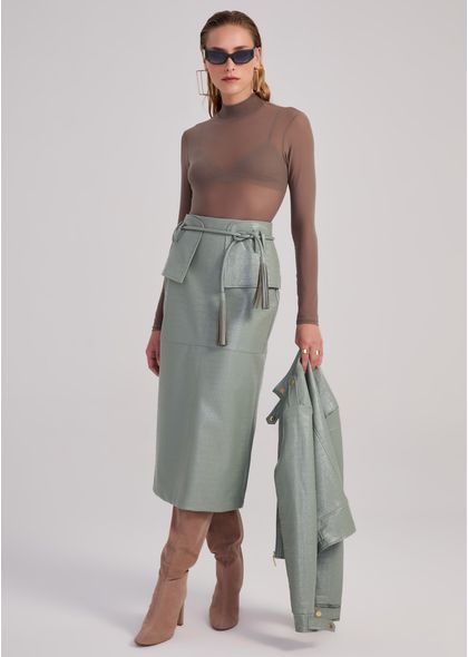 Saia-Midi-em-Poliuretano-Reta-com-Cinto-Chae-VERDE-004-05460-PP