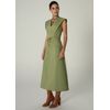Saia-Midi-em-Sarja-Estruturada-Evase-Lace-Up-Benedita-VERDE-004-05486-PP