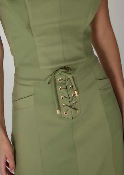 Saia-Midi-em-Sarja-Estruturada-Evase-Lace-Up-Benedita-VERDE-004-05486-PP
