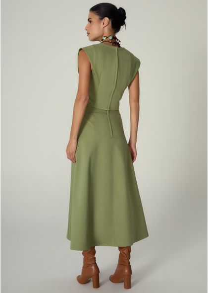 Saia-Midi-em-Sarja-Estruturada-Evase-Lace-Up-Benedita-VERDE-004-05486-PP