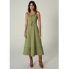 Vestido-Midi-em-Sarja-Estruturada-Lace-Up-Benedita-VERDE-004-05464-PP