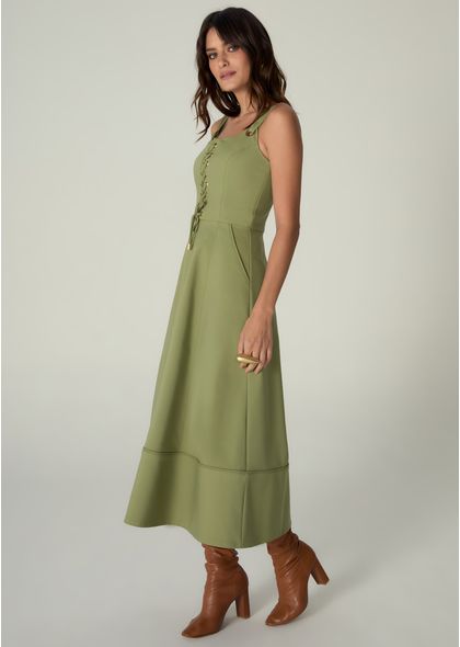 Vestido-Midi-em-Sarja-Estruturada-Lace-Up-Benedita-VERDE-004-05464-PP