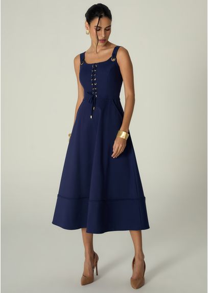 Vestido-Midi-em-Sarja-Estruturada-Lace-Up-Benedita-MARINHO-036-05464-PP