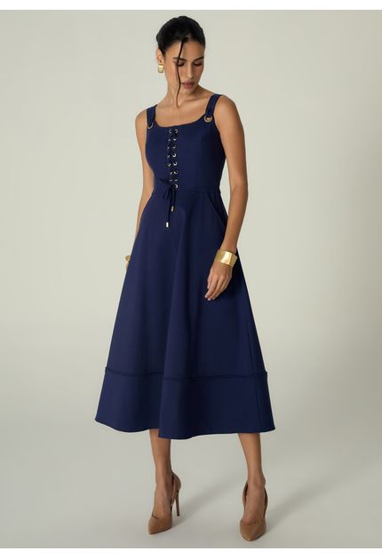 Vestido-Midi-em-Sarja-Estruturada-Lace-Up-Benedita-MARINHO-036-05464-PP