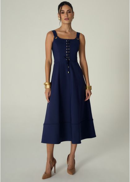 Vestido-Midi-em-Sarja-Estruturada-Lace-Up-Benedita-MARINHO-036-05464-PP