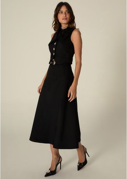 Saia-Midi-em-Sarja-Estruturada-Pespontada-com-Cinto-Melani-PRETO-002-05493-G