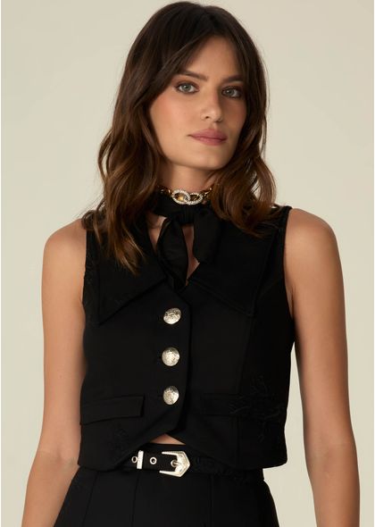 Colete-em-Sarja-Estruturada-Pespontada-Decote-V-Melani-PRETO-002-05470-PP