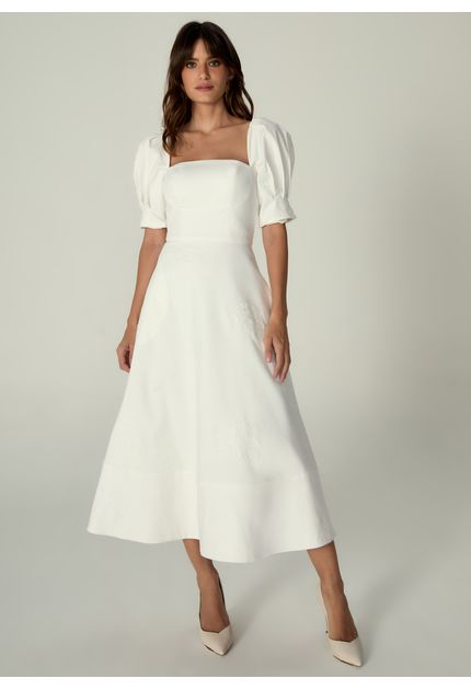 Vestido-Midi-em-Sarja-Estruturada-Gode-com-Mangas-Melani-OFF-WHITE-008-05481-PP