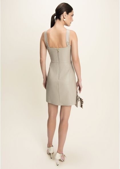Vestido-Curto-em-Poliuretano-Frente-Unica-com-Laco-Joyane-BEGE-003-05393-PP