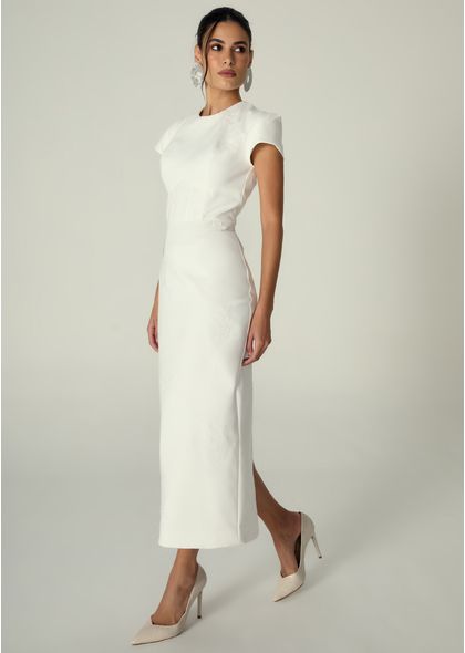 Vestido-Midi-em-Sarja-Estruturada-Justo-Melani-OFF-WHITE-008-05530-PP