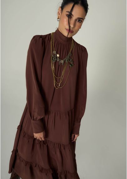 Vestido-Maxi-Midi-em-Crepe-de-Viscose-com-Babados-Giovana-MARROM-015-05533-PP