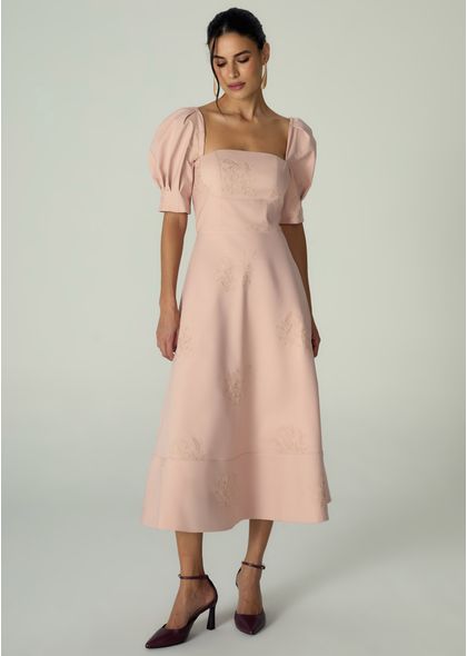 Vestido-Midi-em-Sarja-Estruturada-Gode-com-Mangas-Melani-ROSA-010-05481-PP