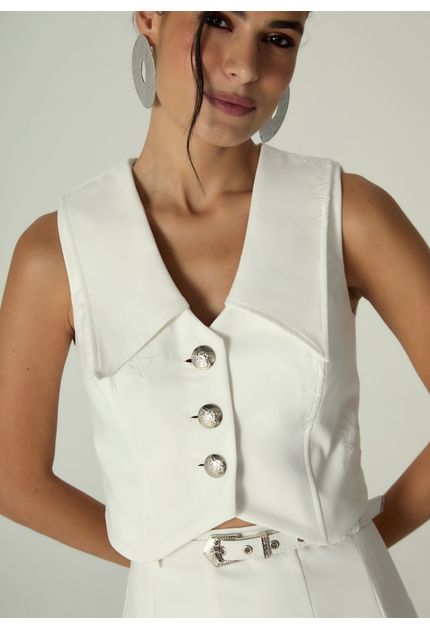 Colete-em-Sarja-Estruturada-Pespontada-Decote-V-Melani-OFF-WHITE-008-05470-PP