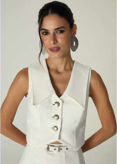 Colete-em-Sarja-Estruturada-Pespontada-Decote-V-Melani-OFF-WHITE-008-05470-PP