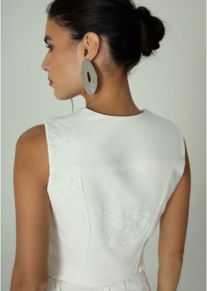 Colete-em-Sarja-Estruturada-Pespontada-Decote-V-Melani-OFF-WHITE-008-05470-PP