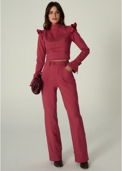 Calca-em-Sarja-Estruturada-Semi-Flare-Ashley-VERMELHO-013-05477-PP