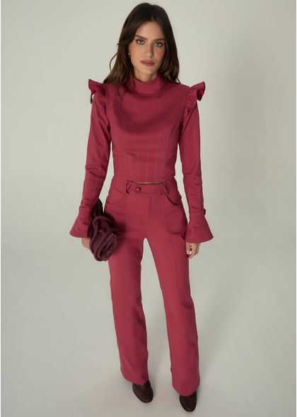 Calca-em-Sarja-Estruturada-Semi-Flare-Ashley-VERMELHO-013-05477-PP