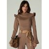 Cropped-em-Sarja-Estruturada-com-Mangas-Longas-Ashley-MARROM-015-05499-PP