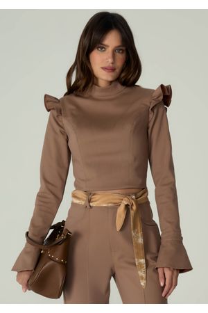 Cropped-em-Sarja-Estruturada-com-Mangas-Longas-Ashley-MARROM-015-05499-PP