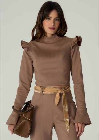 Cropped-em-Sarja-Estruturada-com-Mangas-Longas-Ashley-MARROM-015-05499-PP