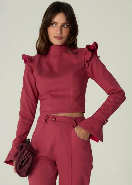 Cropped-em-Sarja-Estruturada-com-Mangas-Longas-Ashley-VINHO-042-05499-PP