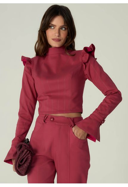 Cropped-em-Sarja-Estruturada-com-Mangas-Longas-Ashley-VINHO-042-05499-PP