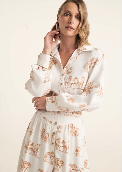 Chemise-em-Sarja-com-Estampa-Exclusiva-e-Botoes-Dourados-Mary-CARAMELO-030-05475-PP