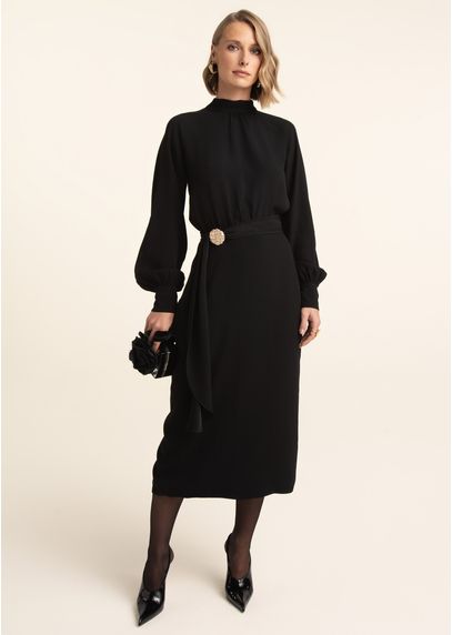 Vestido-Midi-em-Alfaiataria-com-Saia-Justa-Clarisse-PRETO-002-05547-PP