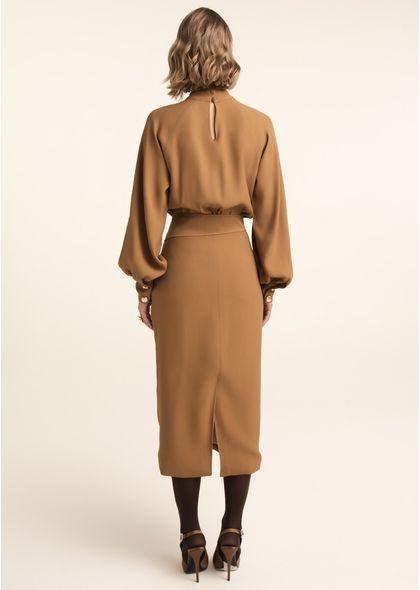 Vestido-Midi-em-Alfaiataria-com-Saia-Justa-Clarisse-MARROM-015-05547-PP