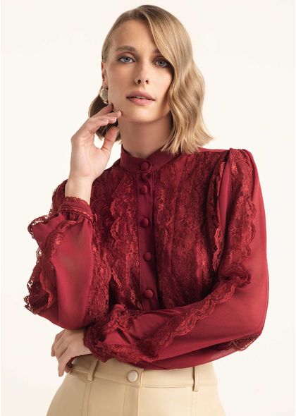 Camisa-em-Chiffon-com-Renda-e-Mangas-Bufante-Lizzy-VINHO-042-05497-PP