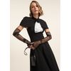 Vestido-Midi-em-Sarja-Estruturada-Evase-com-Capa-Erminia-PRETO-002-05545-PP