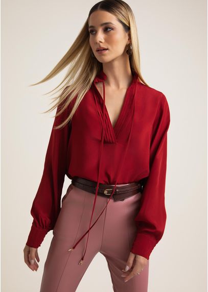 Blusa-em-Crepe-de-Viscose-com-Mangas-Bufantes-Giovana-VINHO-042-05534-PP