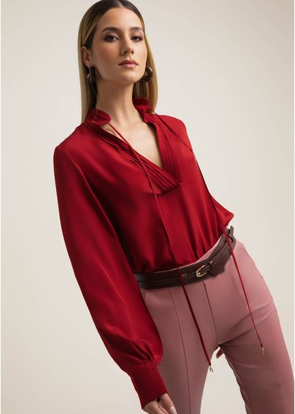 Blusa-em-Crepe-de-Viscose-com-Mangas-Bufantes-Giovana-VINHO-042-05534-PP